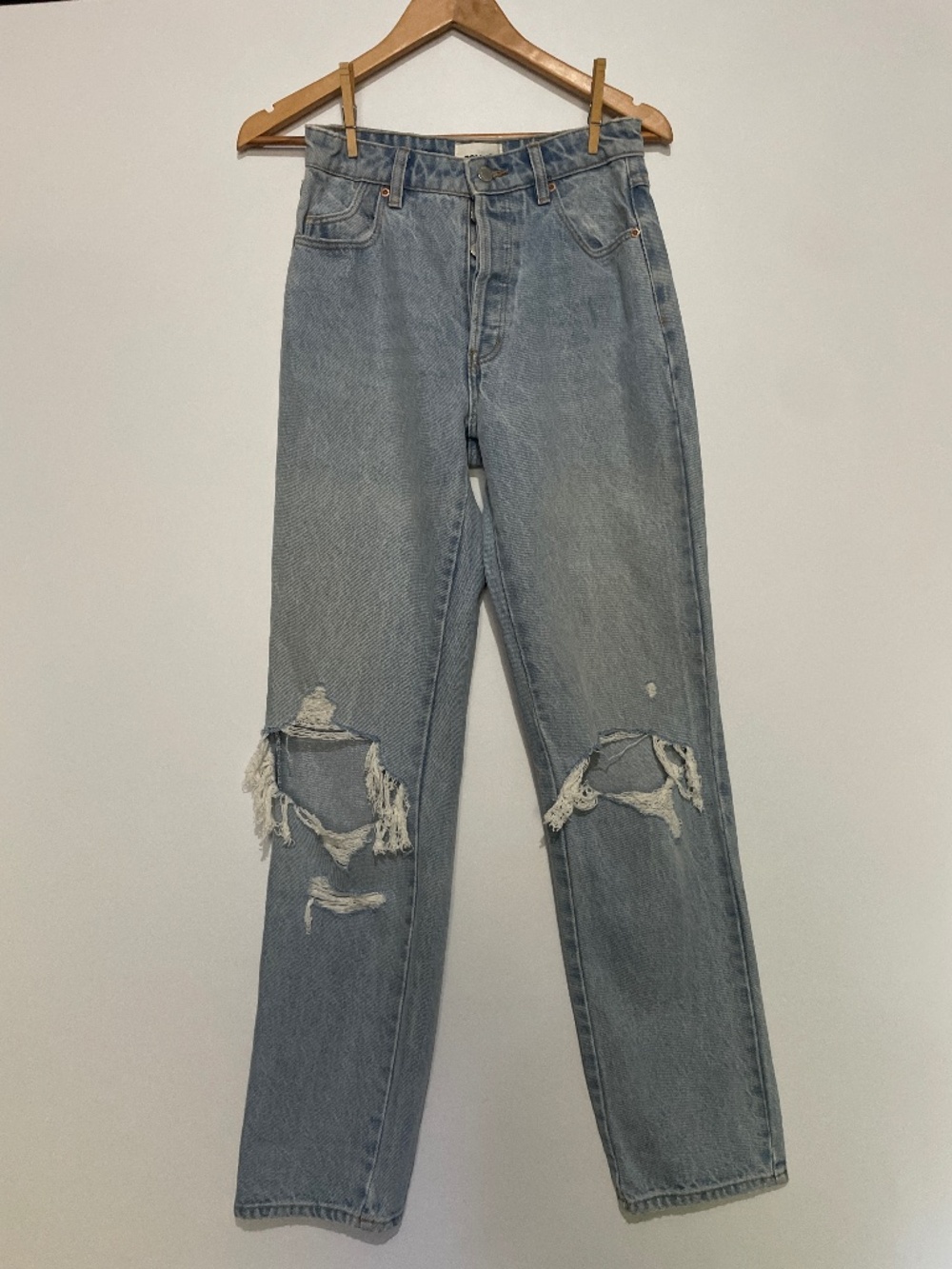 Rolla’s 8 Distressed Classic Straight Jeans